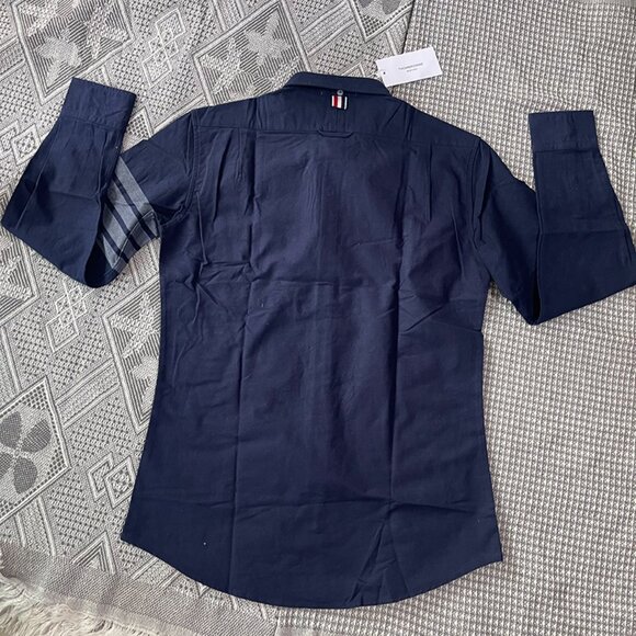 Thom Browne Navy 4-Bar Shirt - Picture 9 of 9
